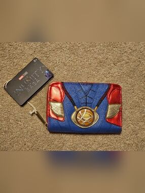 Loungefly Disney Marvel Metallic Doctor Strange Cosplay Zip Around Wallet NWT